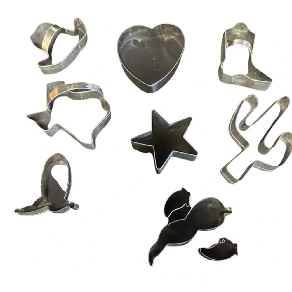 Texas Theme Cookie Cutters - Large Metal - Unique